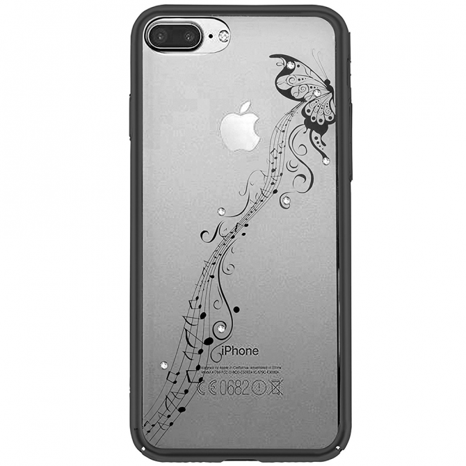 Чехол Devia Crystal Papillon для iPhone 7 Plus/8 Plus Gun Чёрный-1
