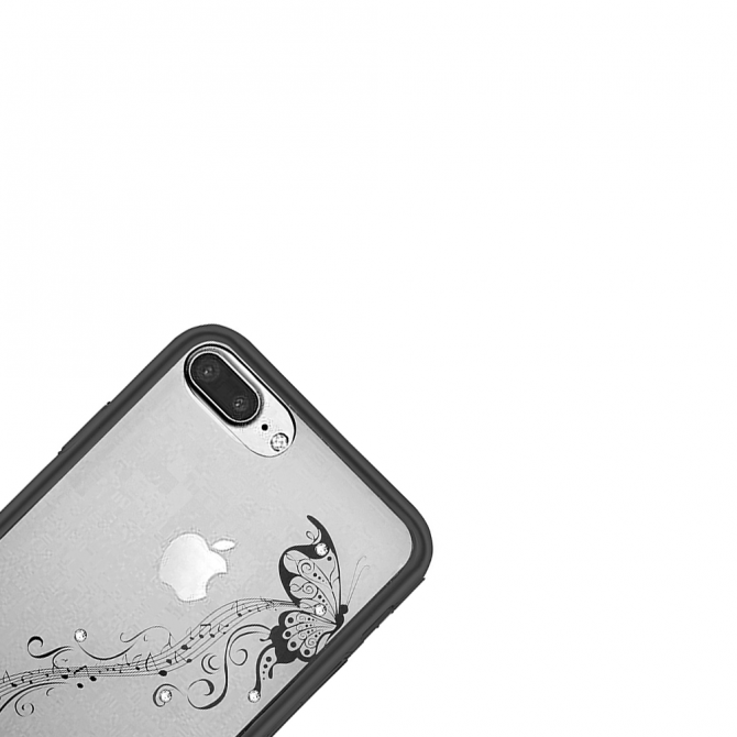 Чехол Devia Crystal Papillon для iPhone 7 Plus/8 Plus Gun Чёрный-2