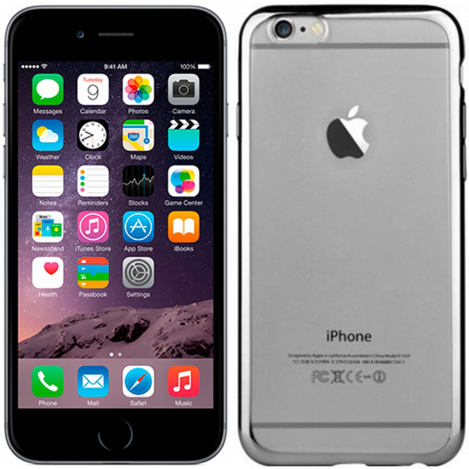 Чохол Devia Glitter Soft Case для iphone 6/6S Gun Чорний