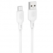 Кабель USB Borofone BX113 Lenny MicroUSB 2.4A White 1m