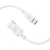 Кабель USB Borofone BX113 Lenny MicroUSB 2.4A White 1m