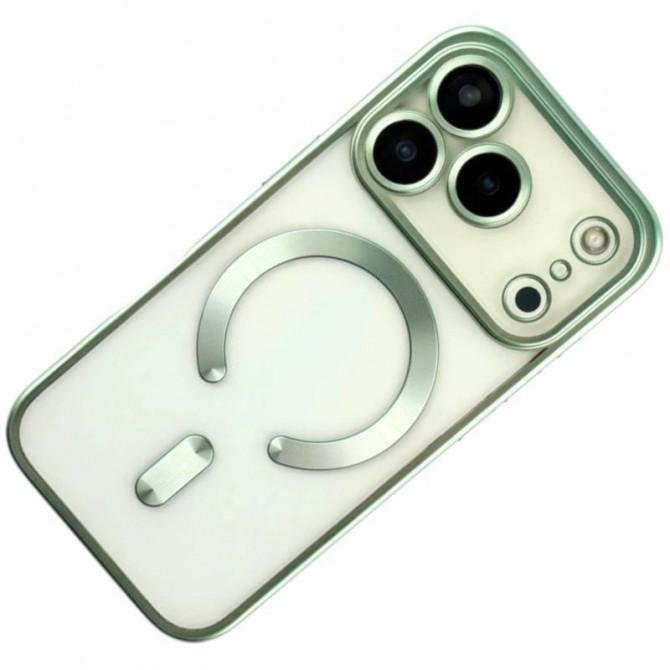 Силиконовый чехол SHINING with MagSafe для iPhone 17 Pro Зеленый-1