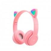 Наушники Bluetooth Headset Cat Ear STN99 Pink