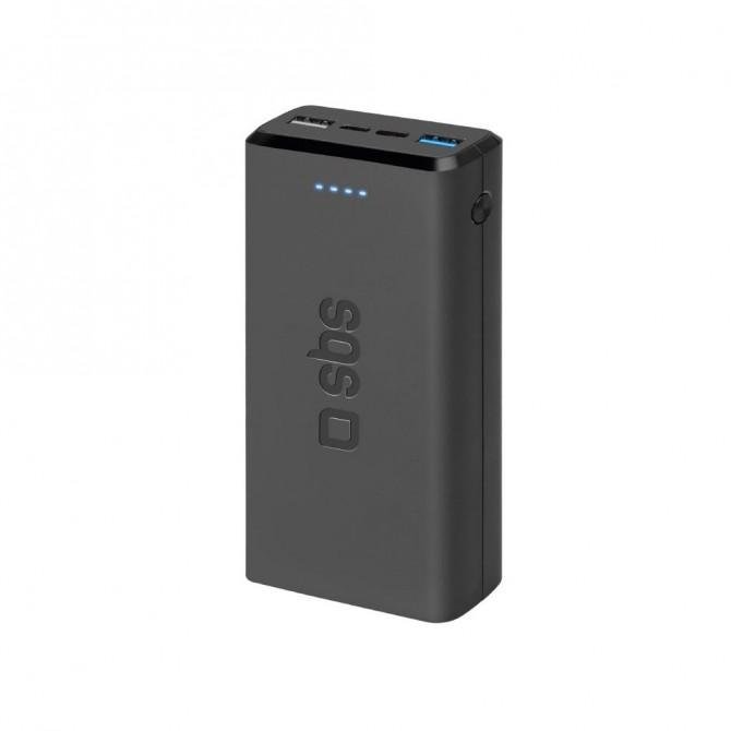 Повербанк SBS 2USB+Type-C 10W 20000mAh Black