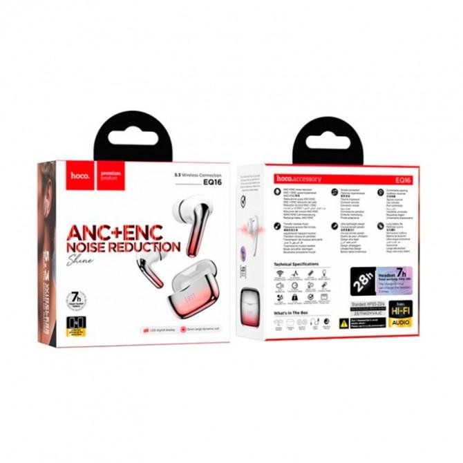 Беспроводные TWS навушники Hoco EQ16 Shine ANC+ENC (Red glaze)-2