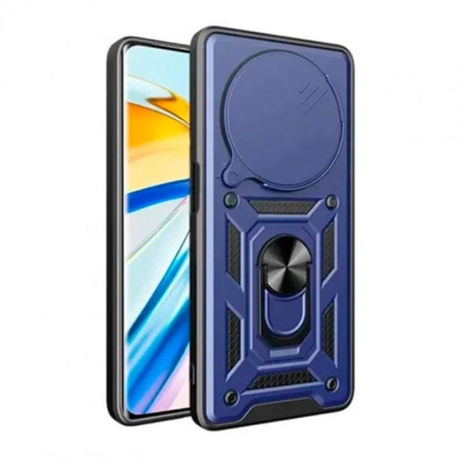 Чехол HONOR Hard Defence Series Xiaomi Redmi Note 14 Pro 4G Blue (with Camshield and magnet)-1