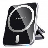 Холдер Borofone BH43 Xperience Magnetic Wireless Charging Black/Silver Холдер Borofone BH43 Xperience Magnetic Wireless Charging Black/Silver