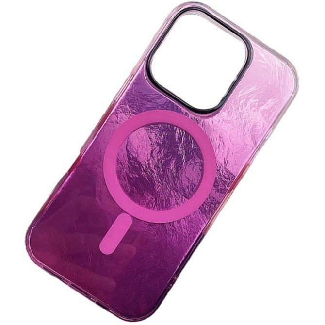 Чехол TPU Shiny Mountain (MagFit) для Apple iPhone 16 (6.1") Pink-2