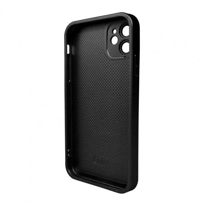 Чехол AG Glass Matt Frame Color Logo for Apple iPhone 11 Graphite Black-1
