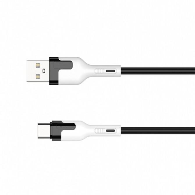 Кабель USB Jellico A6 Type-C 1m 3A Black-1