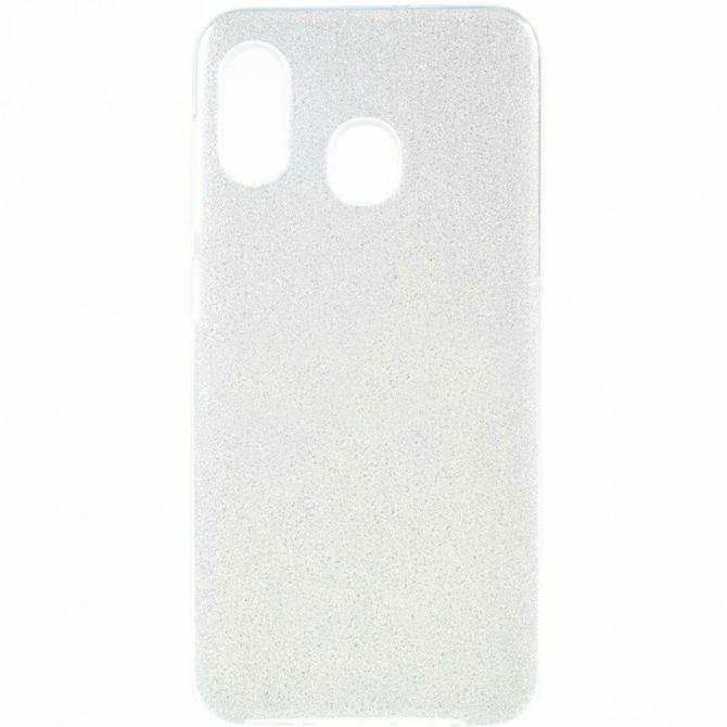 Чехол Silicone 3in1 Блёстки для Samsung A205/A305 Galaxy A20/A30 Silver DEL-1