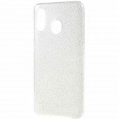 Чехол Silicone 3in1 Блёстки для Samsung A205/A305 Galaxy A20/A30 Silver DEL Чехол Silicone 3in1 Блёстки для Samsung A205/A305 Galaxy A20/A30 Silver DEL