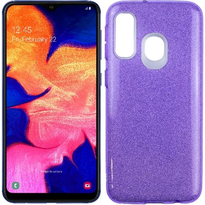 Чехол Silicone 3in1 Блёстки для Samsung A205/A305 Galaxy A20/A30 Violet
