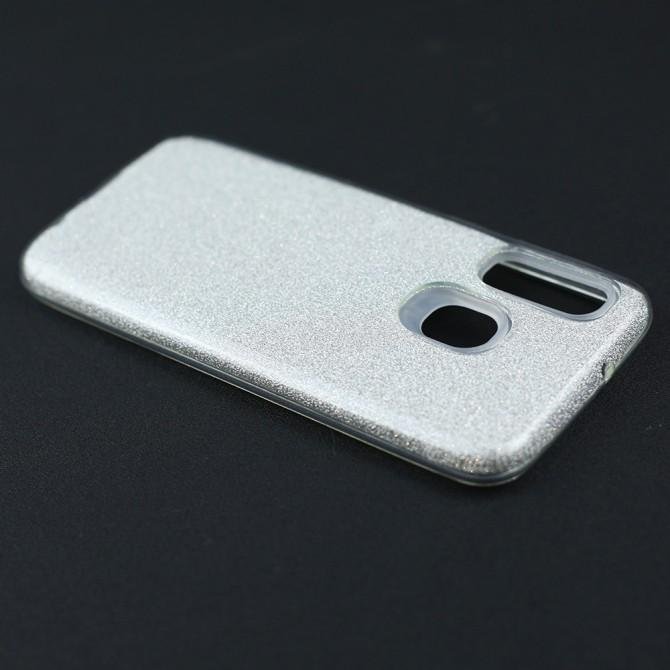 Чехол Silicone 3in1 Блёстки для Samsung A405 Galaxy A40 Silver-4