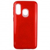 Чохол Silicone 3in1 Блискітки для Samsung A405 Galaxy A40 Червоний Чохол Silicone 3in1 Блискітки для Samsung A405 Galaxy A40 Червоний