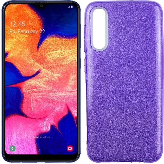 Чехол Silicone 3in1 Блёстки для Samsung A307/A505 Galaxy A30s/A50 Violet