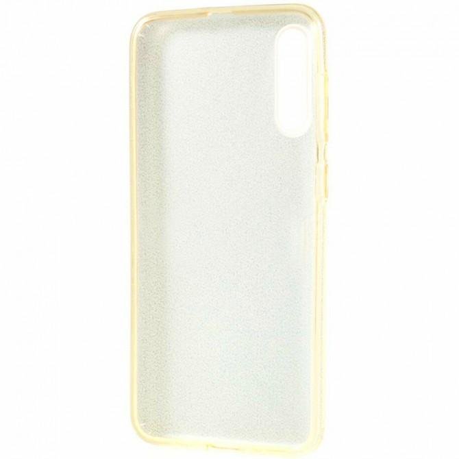 Чехол Silicone 3in1 Блёстки для Samsung A307/A505 Galaxy A30s/A50 Gold-3