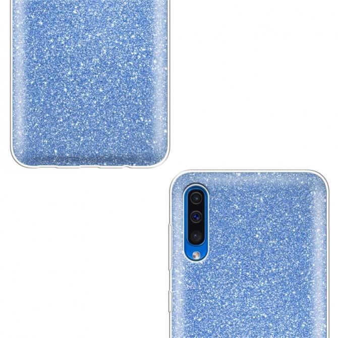 Чехол Silicone 3in1 Блёстки для Samsung A307/A505 Galaxy A30s/A50 Blue-2