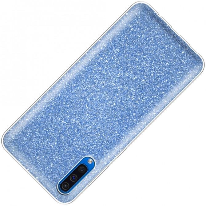 Чехол Silicone 3in1 Блёстки для Samsung A307/A505 Galaxy A30s/A50 Blue-3