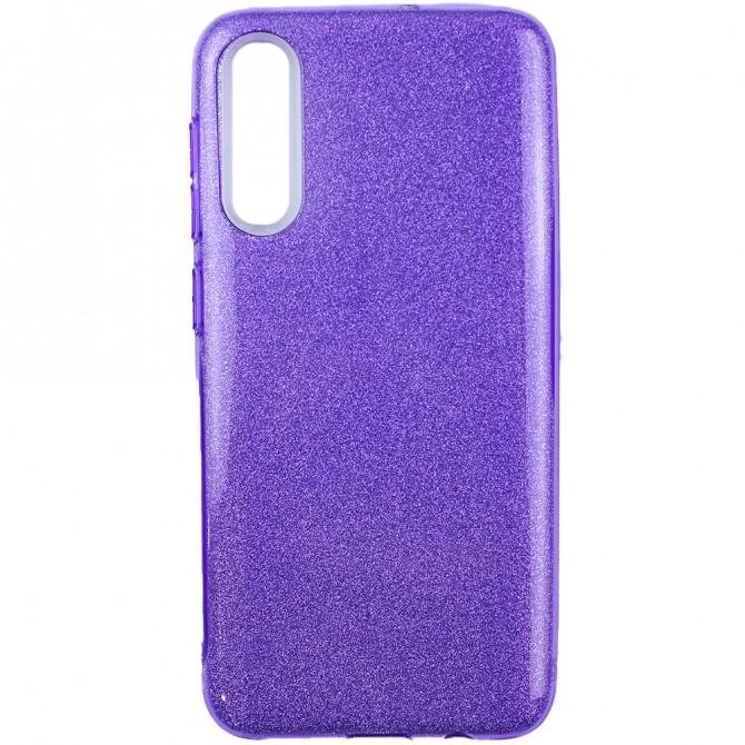 Чехол Silicone 3in1 Блёстки для Samsung A705 Galaxy A70 Violet-1