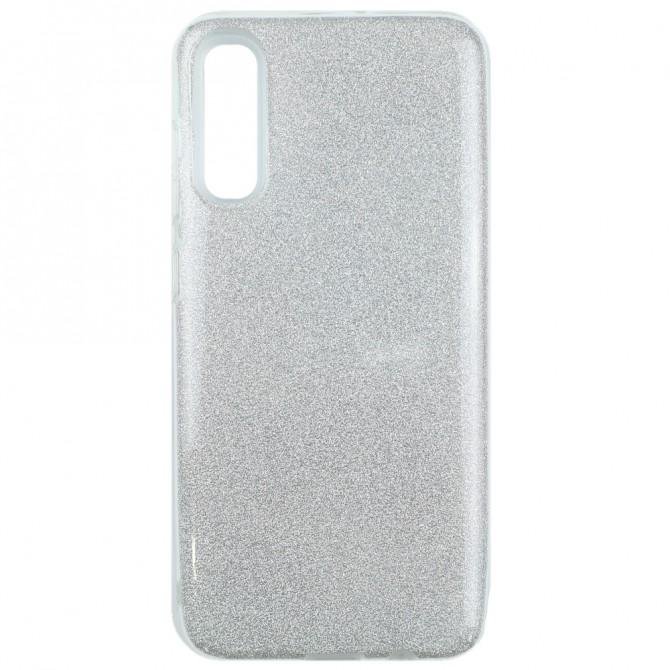 Чехол Silicone 3in1 Блёстки для Samsung A705 Galaxy A70 Silver-1