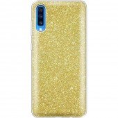 Чохол Silicone 3in1 Блискітки для Samsung A705 Galaxy A70 Золотий Чохол Silicone 3in1 Блискітки для Samsung A705 Galaxy A70 Золотий