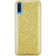 Чохол Silicone 3in1 Блискітки для Samsung A705 Galaxy A70 Золотий