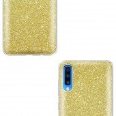 Чохол Silicone 3in1 Блискітки для Samsung A705 Galaxy A70 Золотий Чохол Silicone 3in1 Блискітки для Samsung A705 Galaxy A70 Золотий