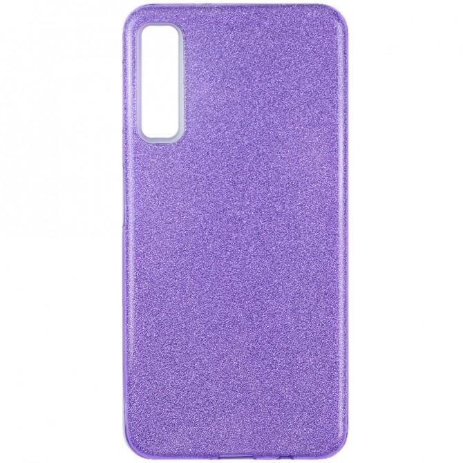 Чехол Silicone 3in1 Блёстки для Samsung A750 Galaxy A7 2018 Violet-1