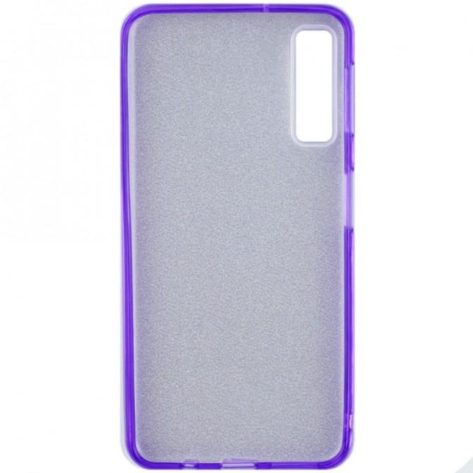 Чехол Silicone 3in1 Блёстки для Samsung A750 Galaxy A7 2018 Violet-2