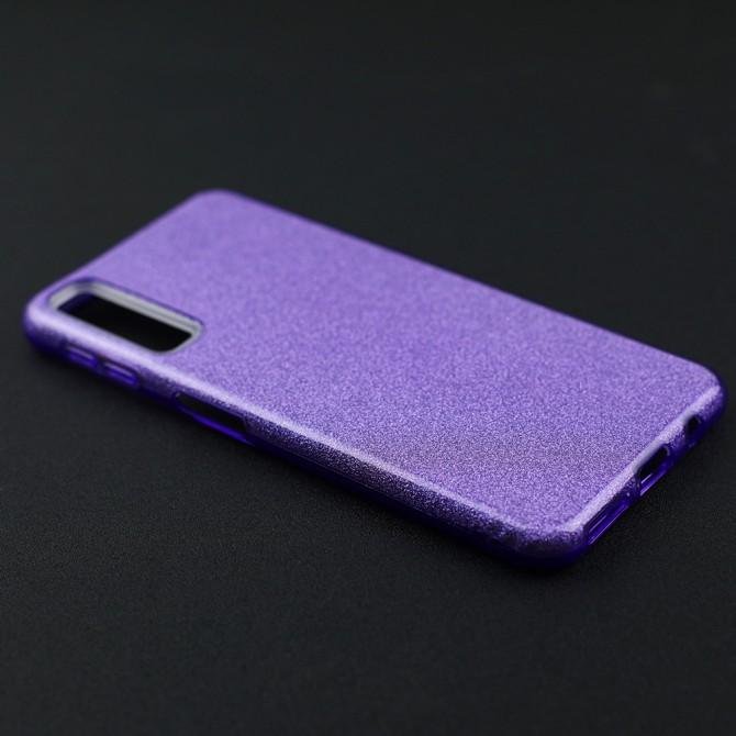 Чехол Silicone 3in1 Блёстки для Samsung A750 Galaxy A7 2018 Violet-3