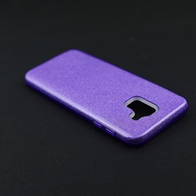 Чехол Silicone 3in1 Блёстки для Samsung J600 Violet-4