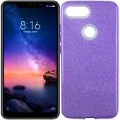 Чехол Silicone 3in1 Блёстки для Xiaomi Mi8 Lite Violet