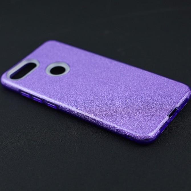 Чохол Silicone 3in1 Блискітки для Xiaomi Mi8 Lite Фіолетовий-3