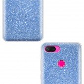 Чохол Silicone 3in1 Блискітки для Xiaomi Mi8 Lite Синій Чохол Silicone 3in1 Блискітки для Xiaomi Mi8 Lite Синій