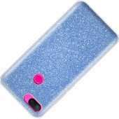 Чохол Silicone 3in1 Блискітки для Xiaomi Mi8 Lite Синій Чохол Silicone 3in1 Блискітки для Xiaomi Mi8 Lite Синій