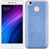 Чехол Silicone 3in1 Блёстки для Xiaomi Redmi 4x Blue