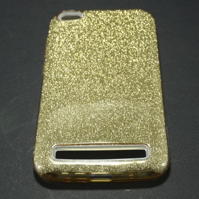 Чехол Silicone 3in1 Блёстки для Xiaomi Redmi 5a/Redmi Go Gold-2