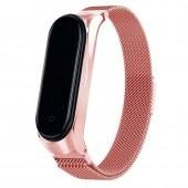 Браслет для Mi Band 3/4 milanese design rose pink