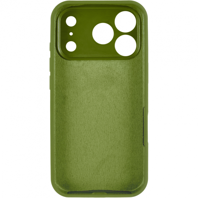 Силиконовый чехол для iPhone 17 Pro Dark Olive FULL (NO LOGO)-2