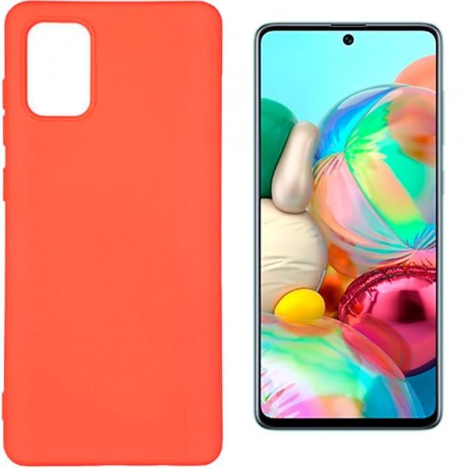 Чехол Soft Case Samsung A715 Galaxy A71 Оранжевый FULL-1