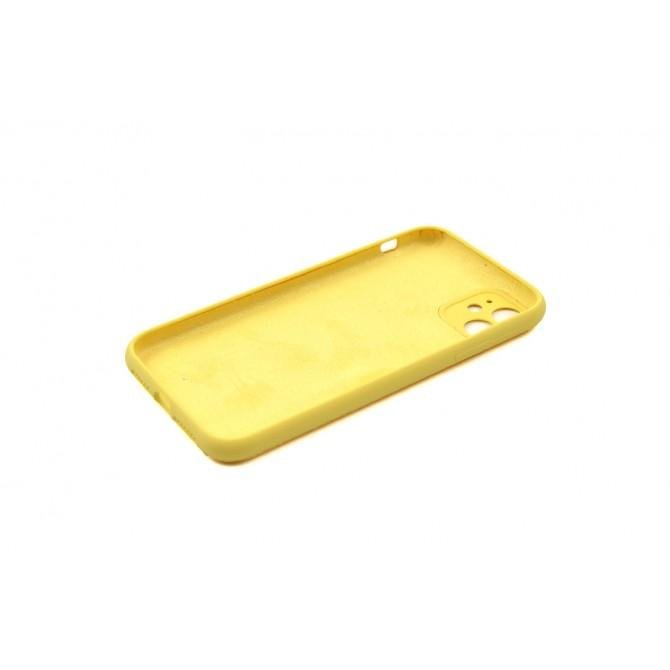 Оригінальний силіконовий чохол для iPhone 11 Світло Жовтий FULL (with camera protection)-2