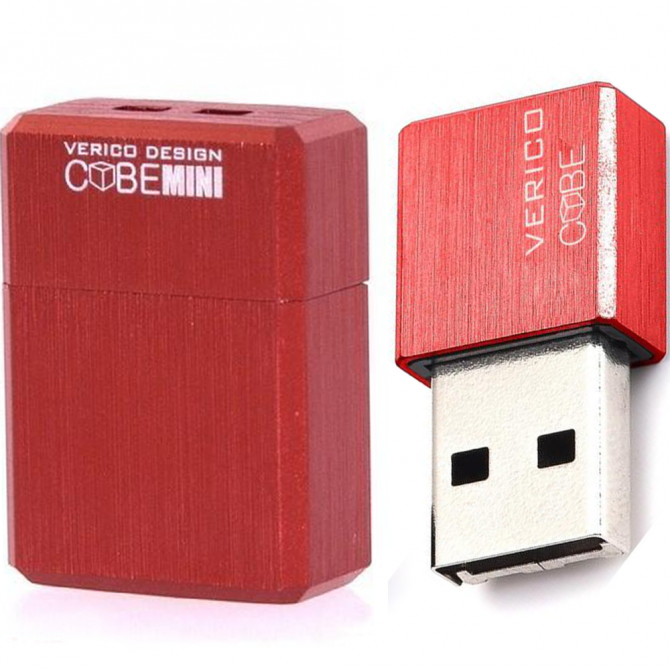 Флеш пам'ять Verico USB 8Gb MiniCube Червоний
