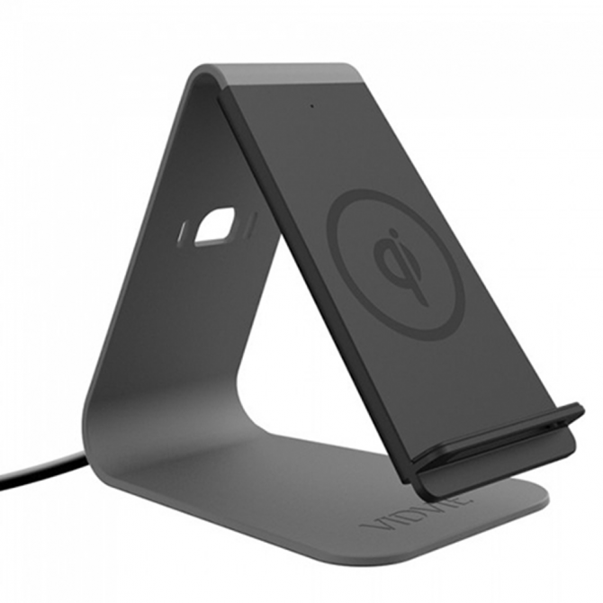 Бездротовий зарядний пристрій VIDVIE WLC1402 (QI Charging) Темний Сірий-2