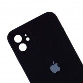 Оригінальний силіконовий чохол для iPhone 11 Чорний FULL (SQUARE SHAPE)