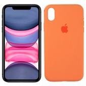 Оригинальный силиконовый чехол для iPhone Xr светло Персиковый