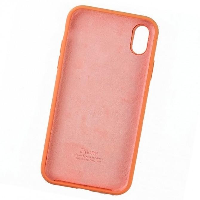 Оригинальный силиконовый чехол для iPhone Xr светло Персиковый-2