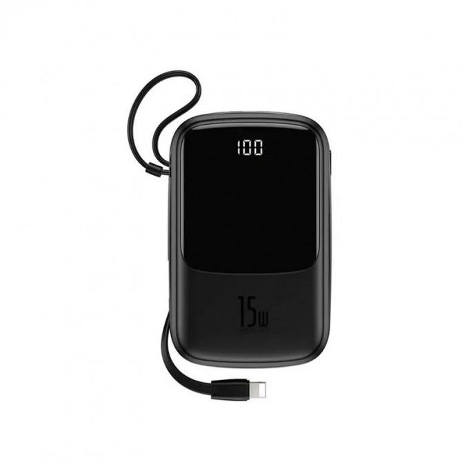 Повербанк Baseus Q Pow with Lightning 3A 15W (10000mAh) Black (PPQD-B)