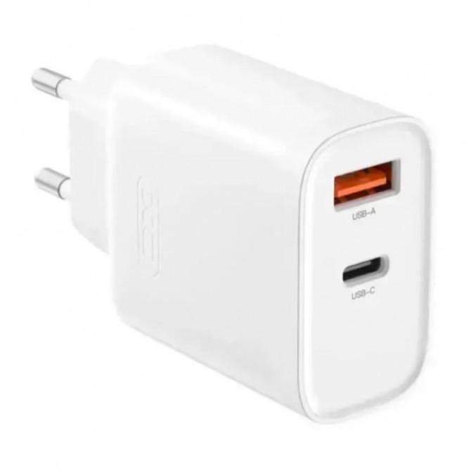 Сетевое зарядное устройство XO L116 QC3.0 30W/1USB + 1USB-C White + Type-C Cable-1