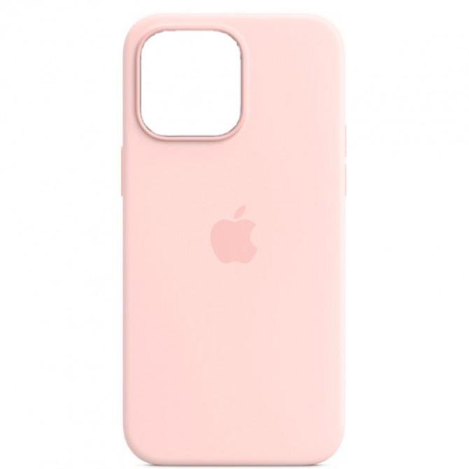 Оригинальный силиконовый чехол для iPhone 14 Pro Max Chalk Pink FULL-1